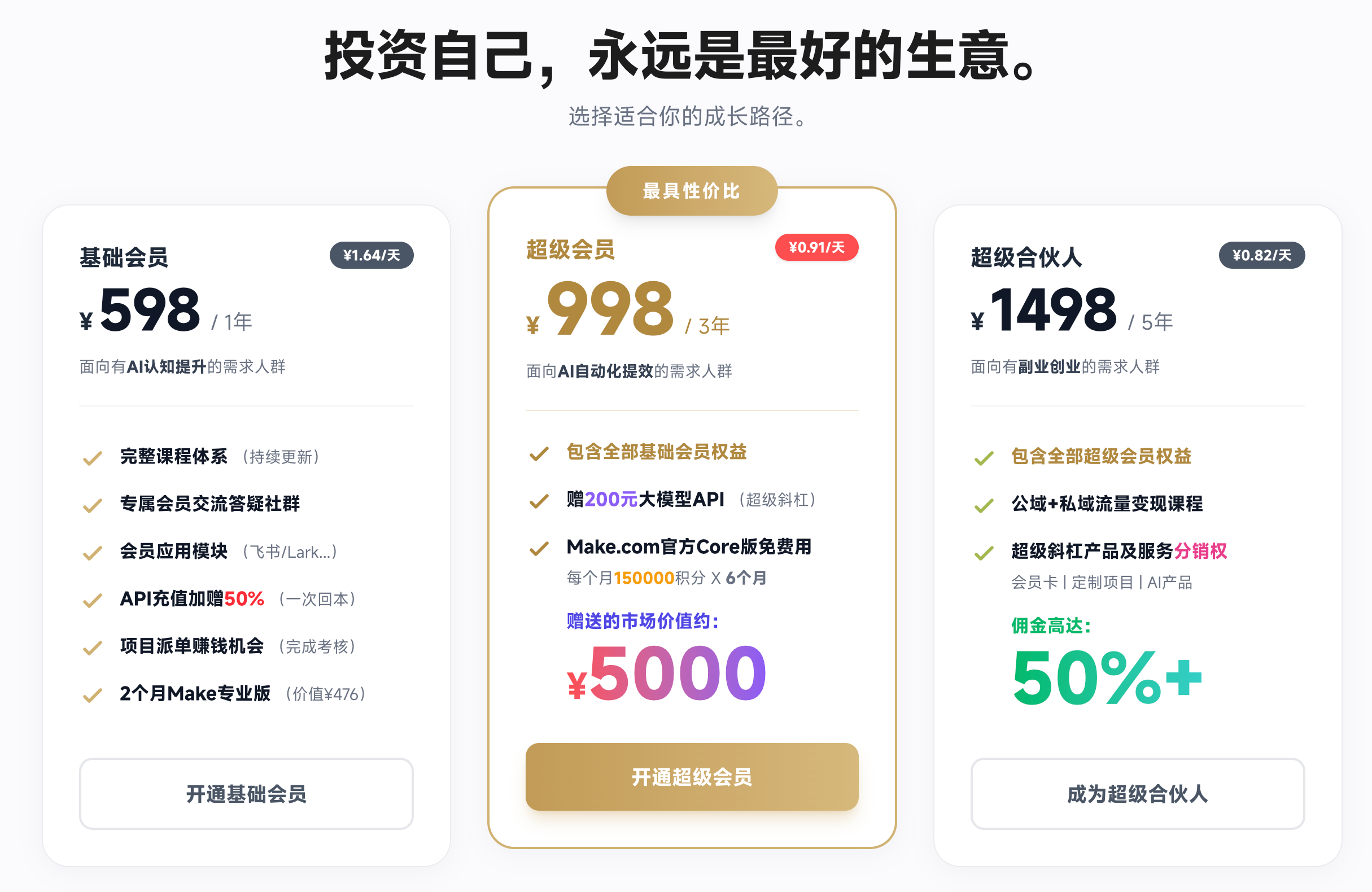 付费会员方案介绍